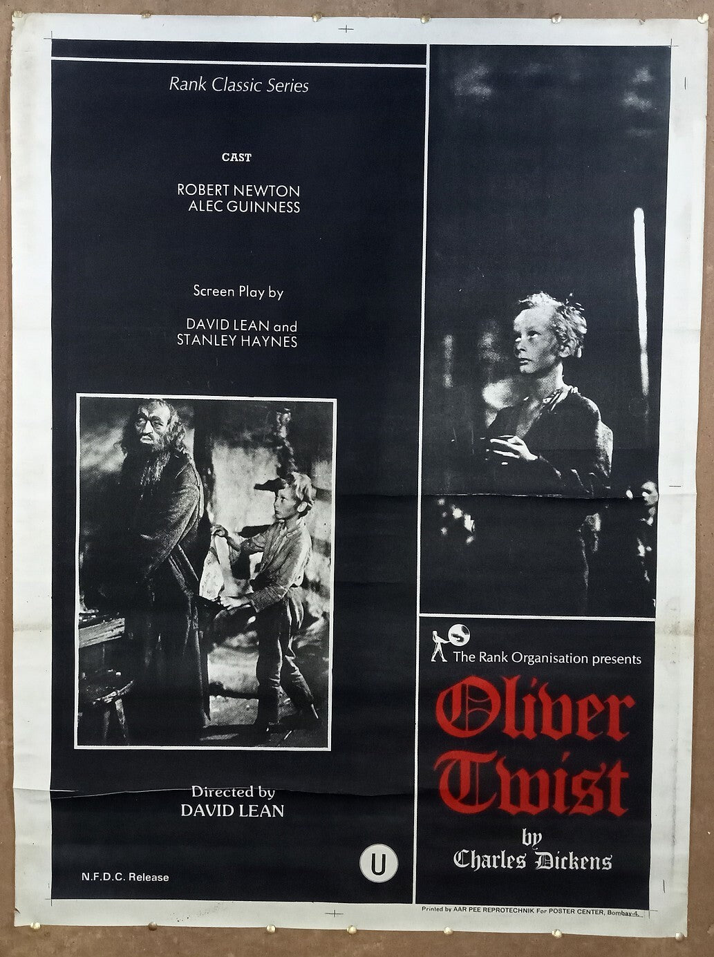 Oliver Twist David Lean 1948 vintage India poster 30" x 40"