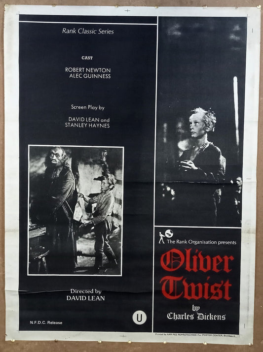 Oliver Twist David Lean 1948 vintage India poster 30" x 40"