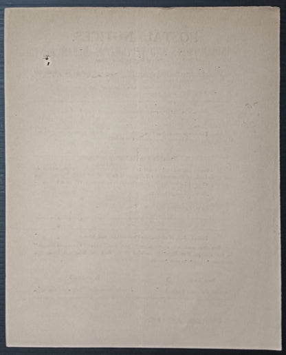 India POSTAL NOTICE 18th Dec. 1930 Parcel Post to China & Philippine Islands
