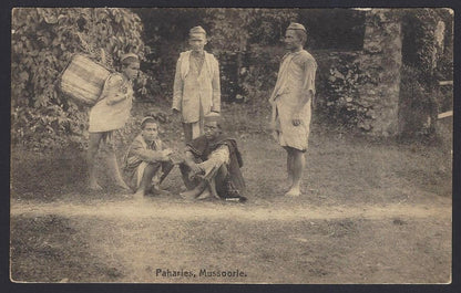 India PAHARIES MUSSOORIE (Hill men of Mussoorie) vintage postcard Clifton Bombay