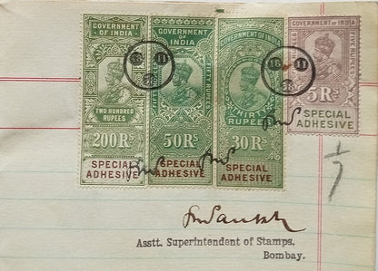 AOP India 1938 indenture signed NAVAZBAI TATA w/o Dadabhoy Jehangir Tata