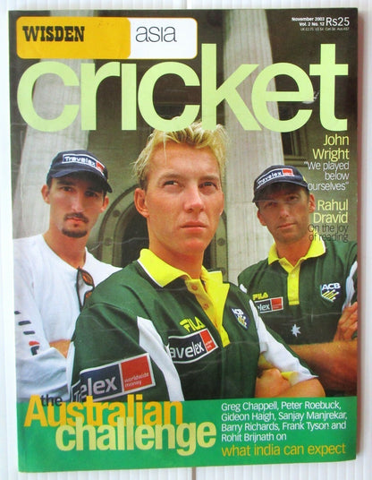 Wisden Asia Cricket Nov 2003 issue The Australian Challenge What India can expec