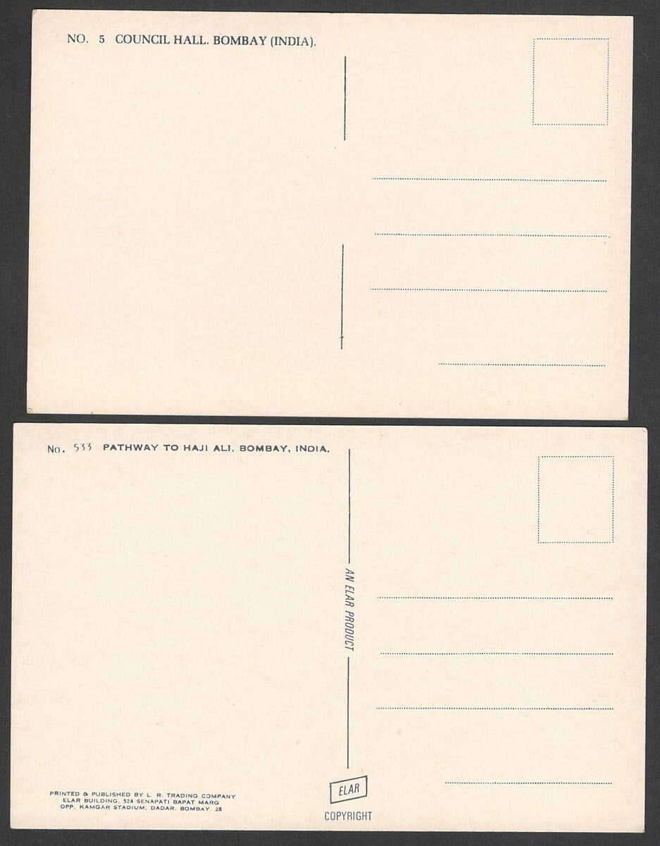 (AOP) India BOMBAY vintage postcards (10)