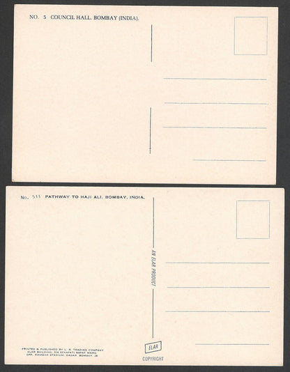 (AOP) India BOMBAY vintage postcards (10)