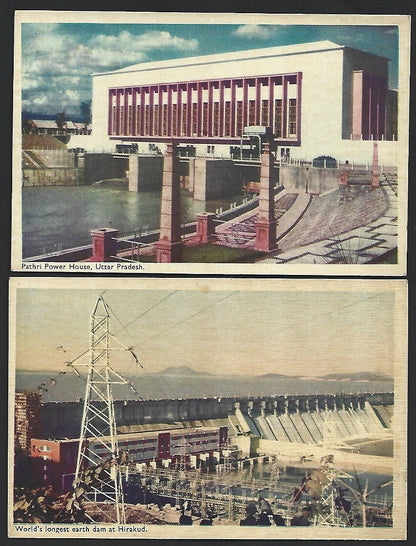(AOP) DAMS OF INDIA vintage postcards (6)