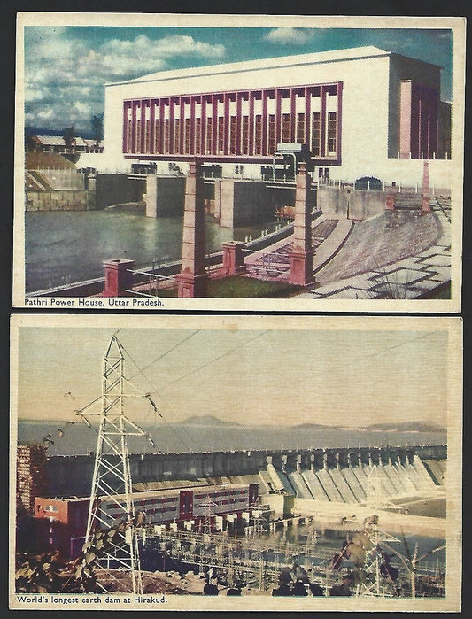 (AOP) DAMS OF INDIA vintage postcards (6)