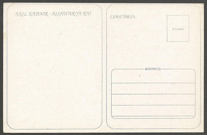 AOP India Bollywood vintage postcard MADHURI DIXIT & ANIL KAPOOR