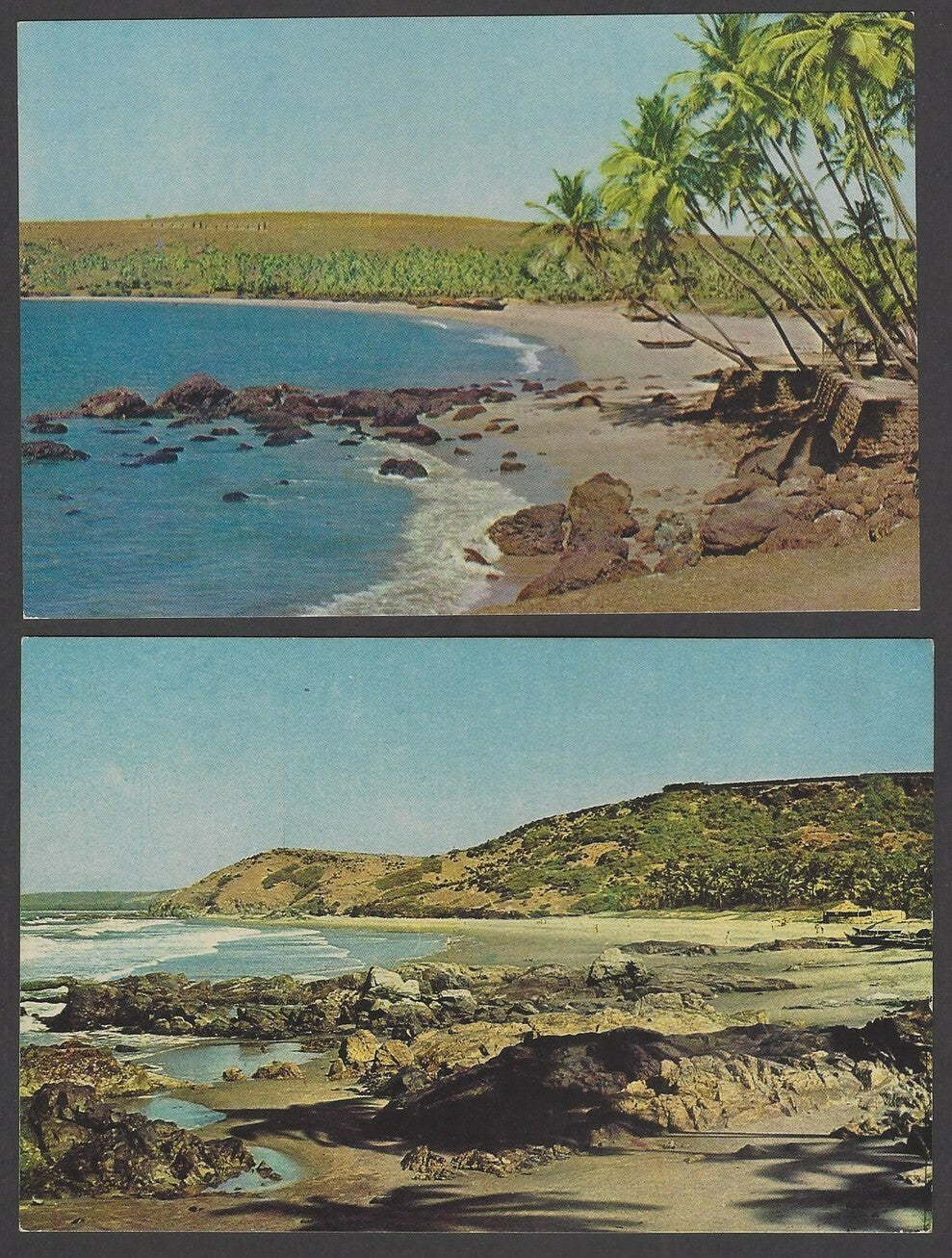 India Beaches & Sea Shores of Goa collection of c.1970s vintage postcards (9)
