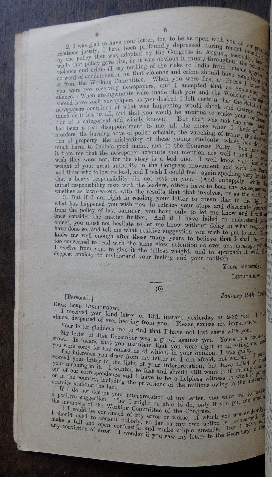India 1944 GOI publication CORRESPONDENCE WITH MR. GANDHI 1942-4 125pgs