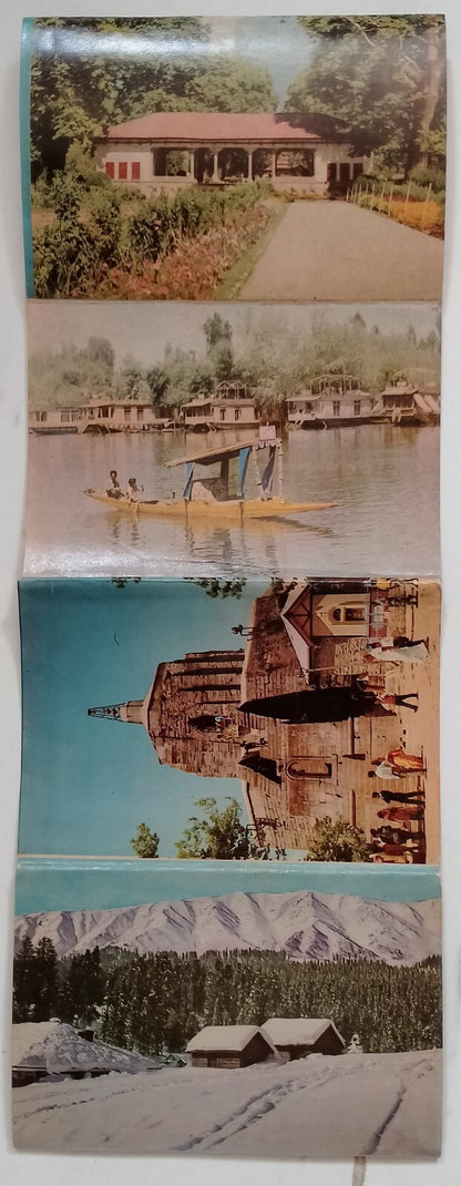 AOP India vintage tourist booklet of 10 postcards - KASHMIR