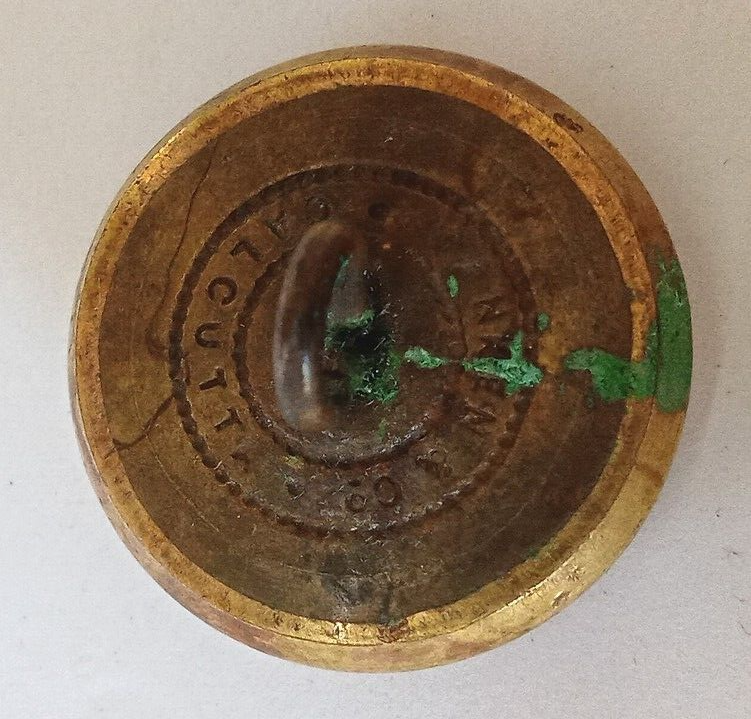 (AOP) India vintage coat button with SUKET STATE Coat of Arms