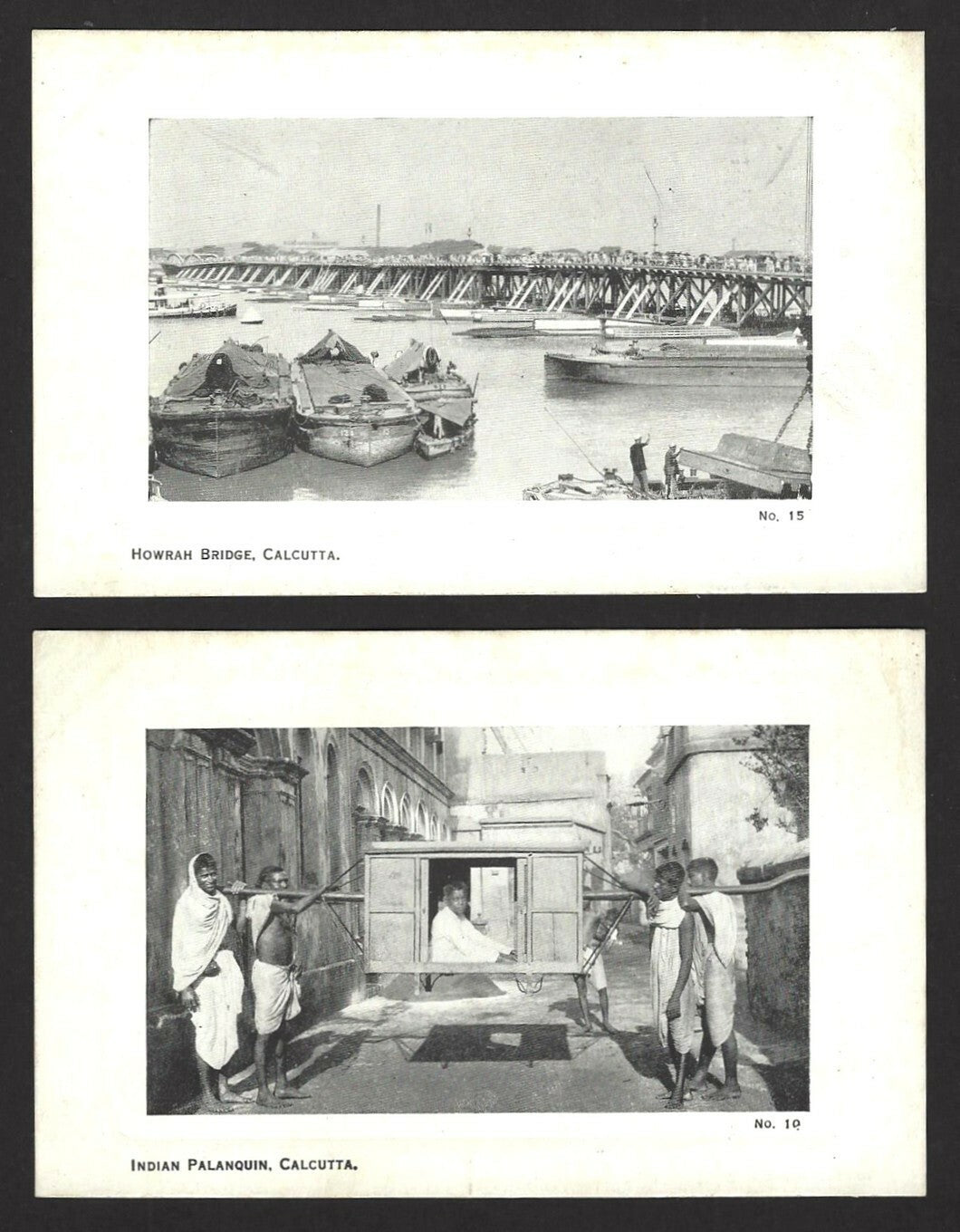 India Calcutta vintage postcard series x 10