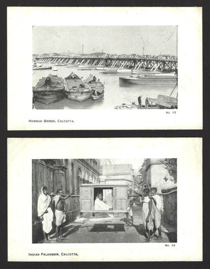 India Calcutta vintage postcard series x 10