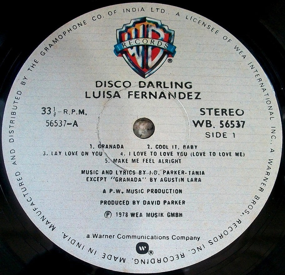 Luisa Fernanda Disco Darling WB India 12" LP
