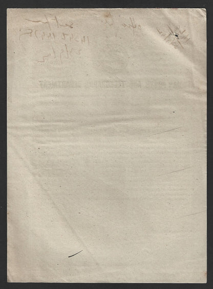 India POSTAL CIRCULAR No. 25 12th Sep. 1942 Recent Disturbances