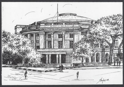 AOP India BOMBAY sketch postcard NATIONAL GALLERY OF MODERN ART