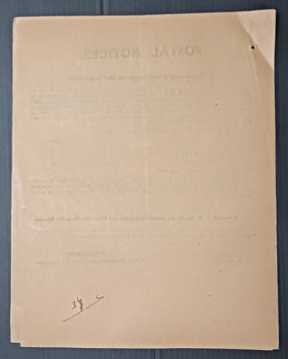 India 1929 DG'S POSTAL CIRCULAR Telegrams by air mail from Karachi, etc.