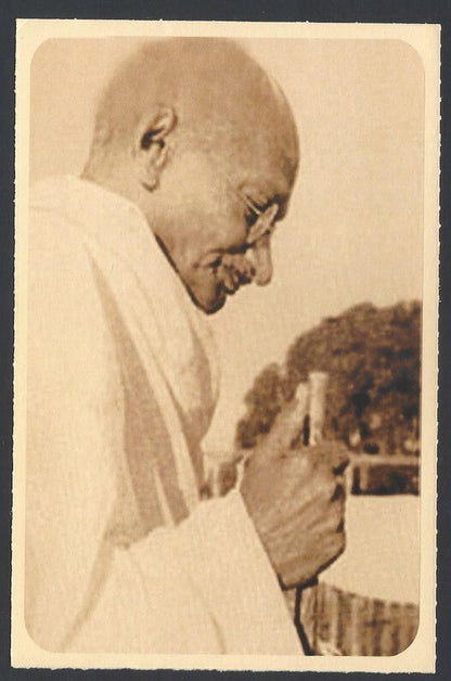 AOP India full back pictorial 50p Gandhi postal card GANDHI 