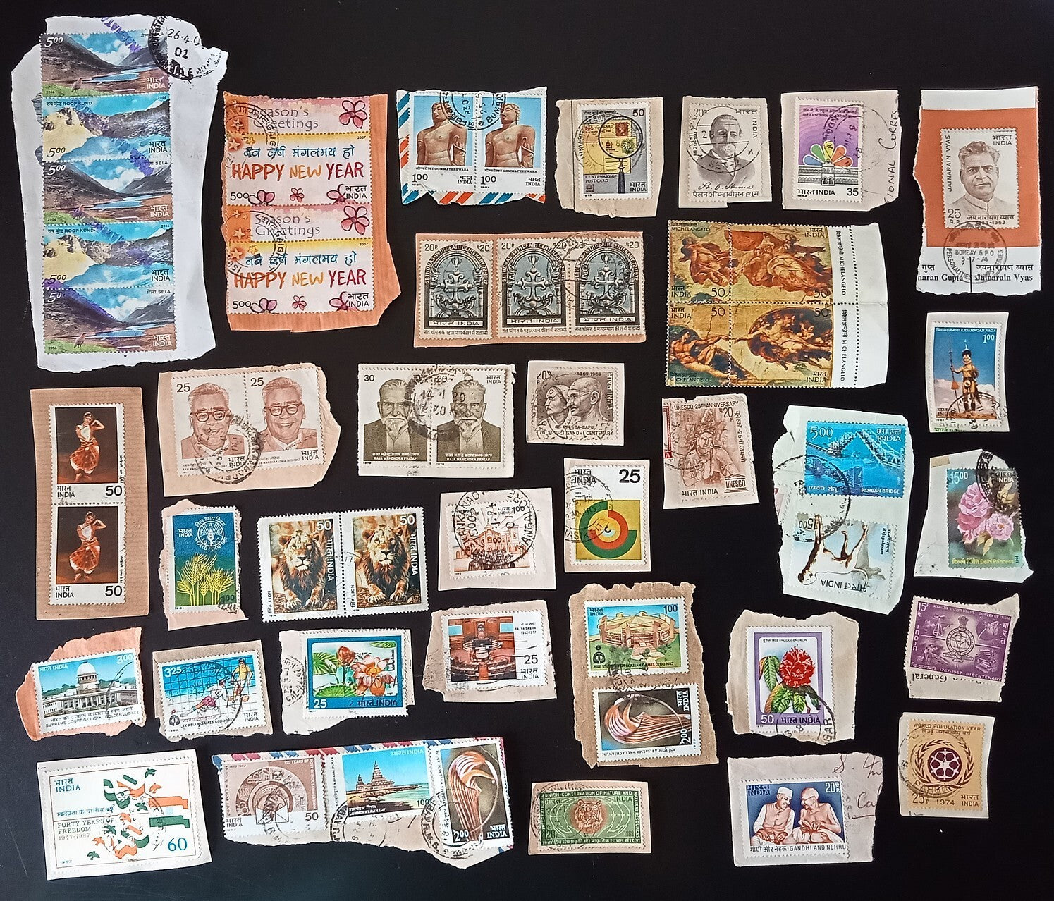 India unpicked on paper commemorative mix (200)