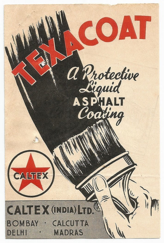 CALTEX (India) TEXACOAT advertisement leaflet etc