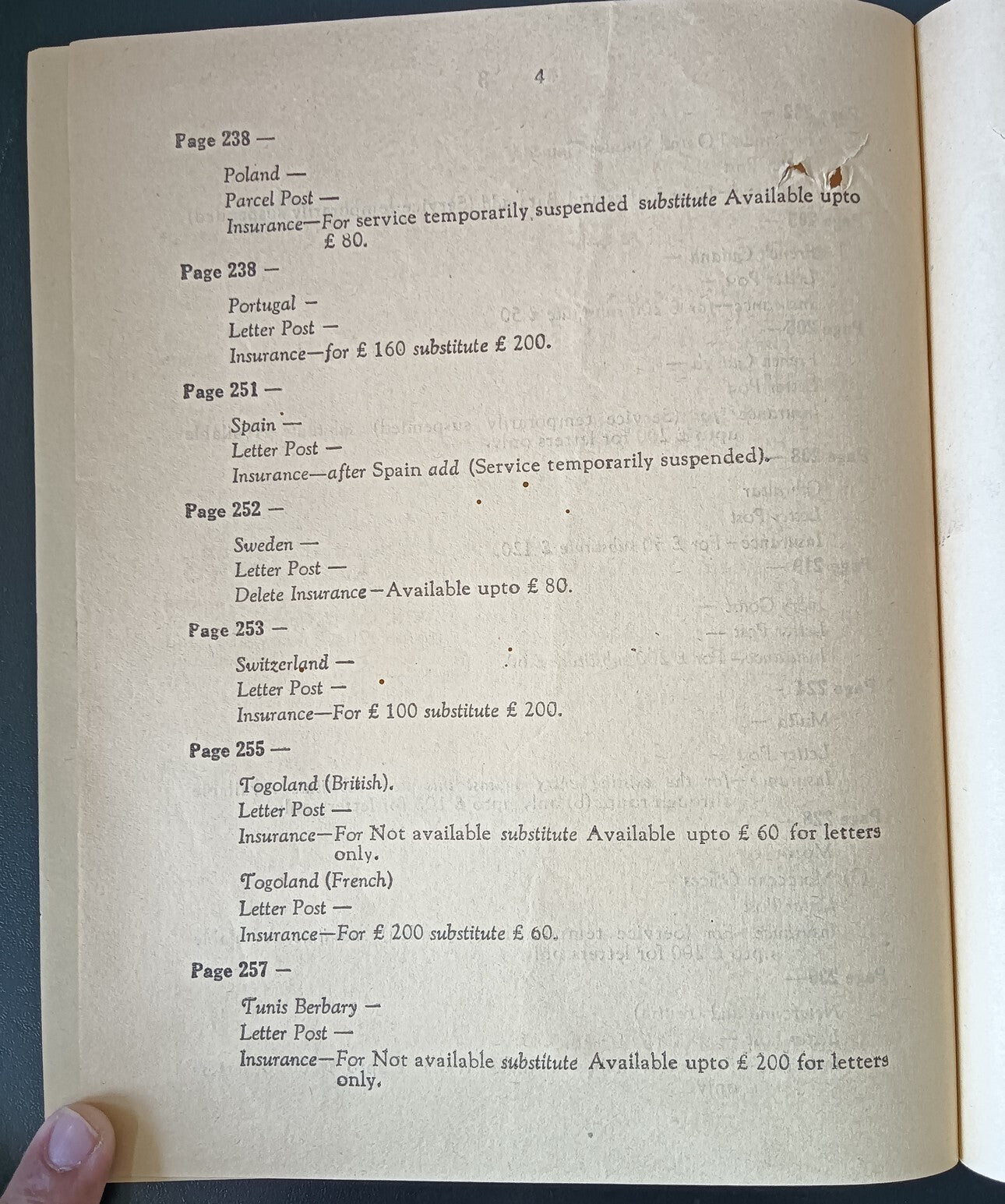 India POSTAL NOTICE No. 8 5th May 1947 Insured Letter Services + CIRCULAR No. 7