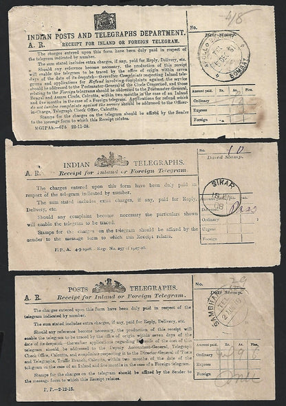 India 1908-35 telegrams (7)