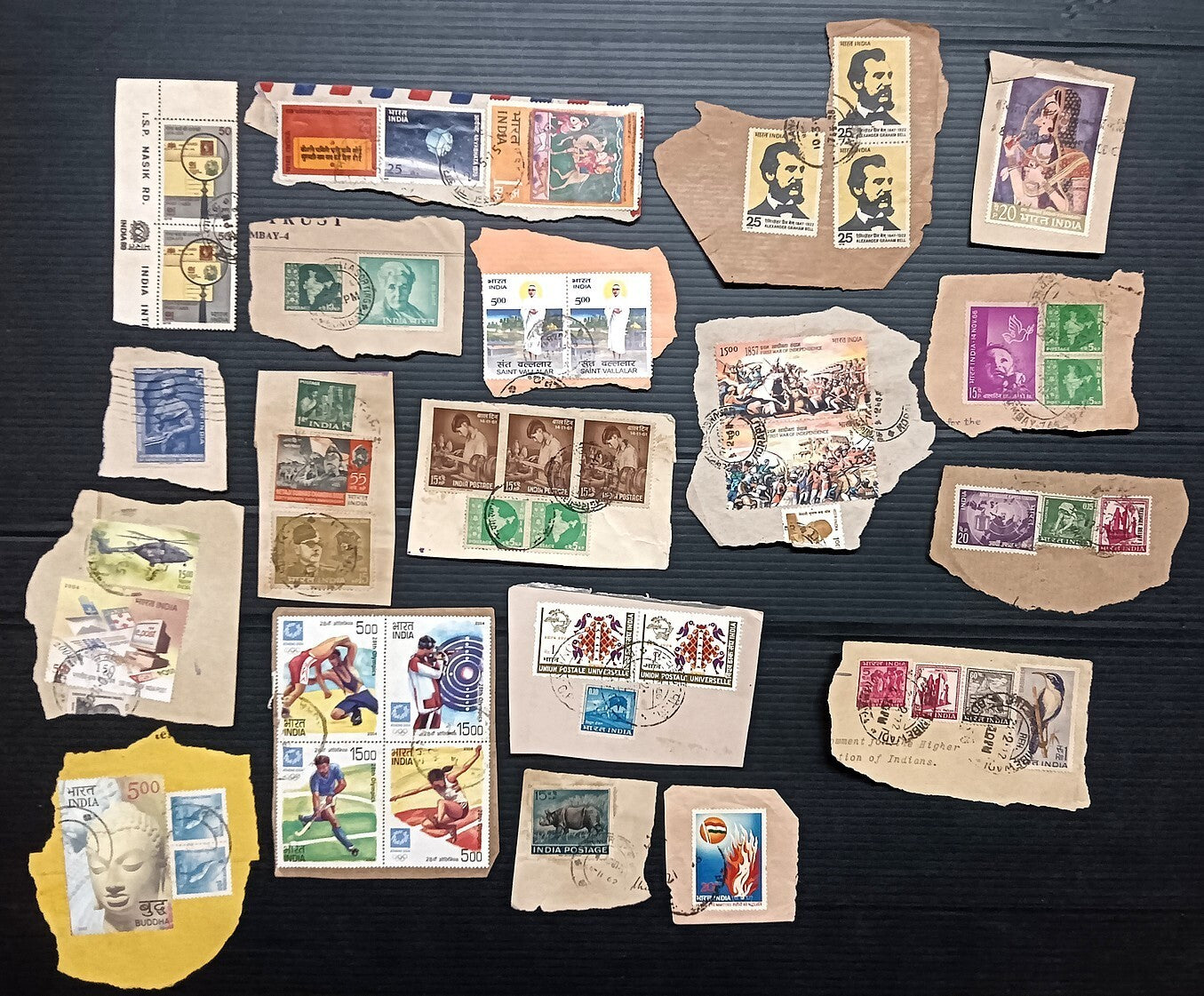 India unpicked on paper commemorative mix (100)