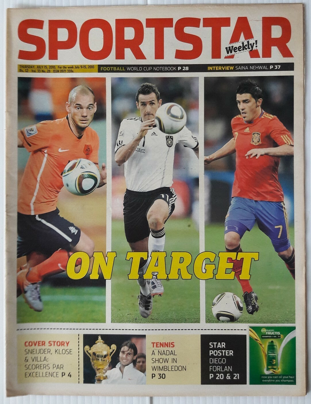 India Sportstar 2008-12 FOOTBALL cover issues 10” X 13” (5)