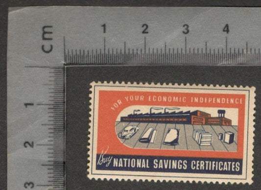 (AOP) India BUY NATIONAL SAVINGS CERTIFICATE advertisement poster stamp MH Birds