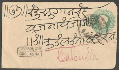 AOPIMT India QV 1902 postage due cover