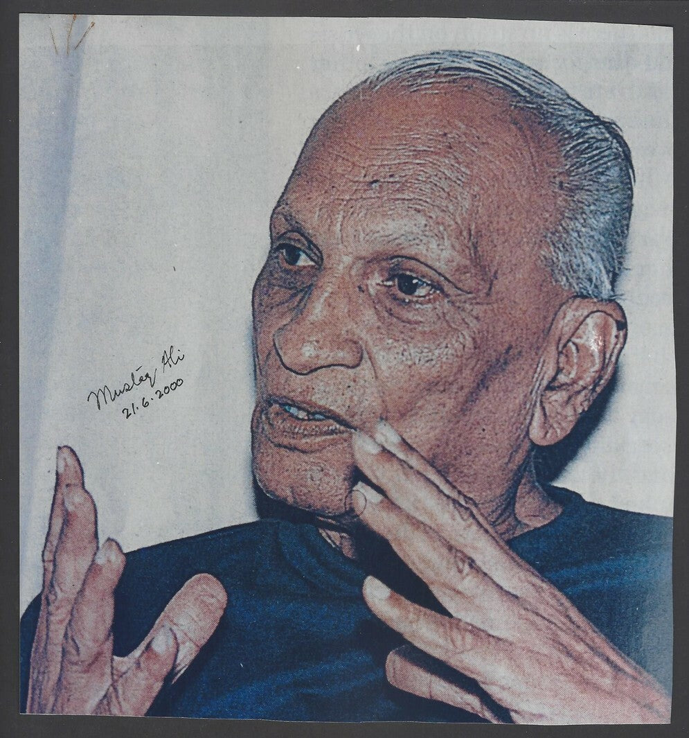 AOP CRICKET Mustaq Ali, India signed 8x8 inches photo 