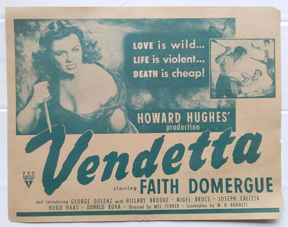 Vendetta 1950 India herald Faith Domergue
