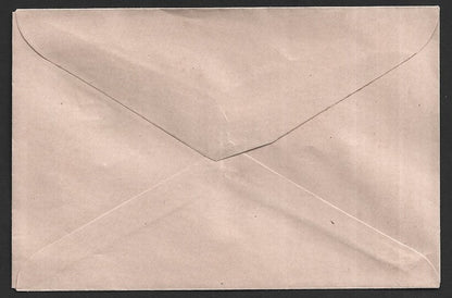 India 20p pink envelope with smudged EXTREME overinked stamp error