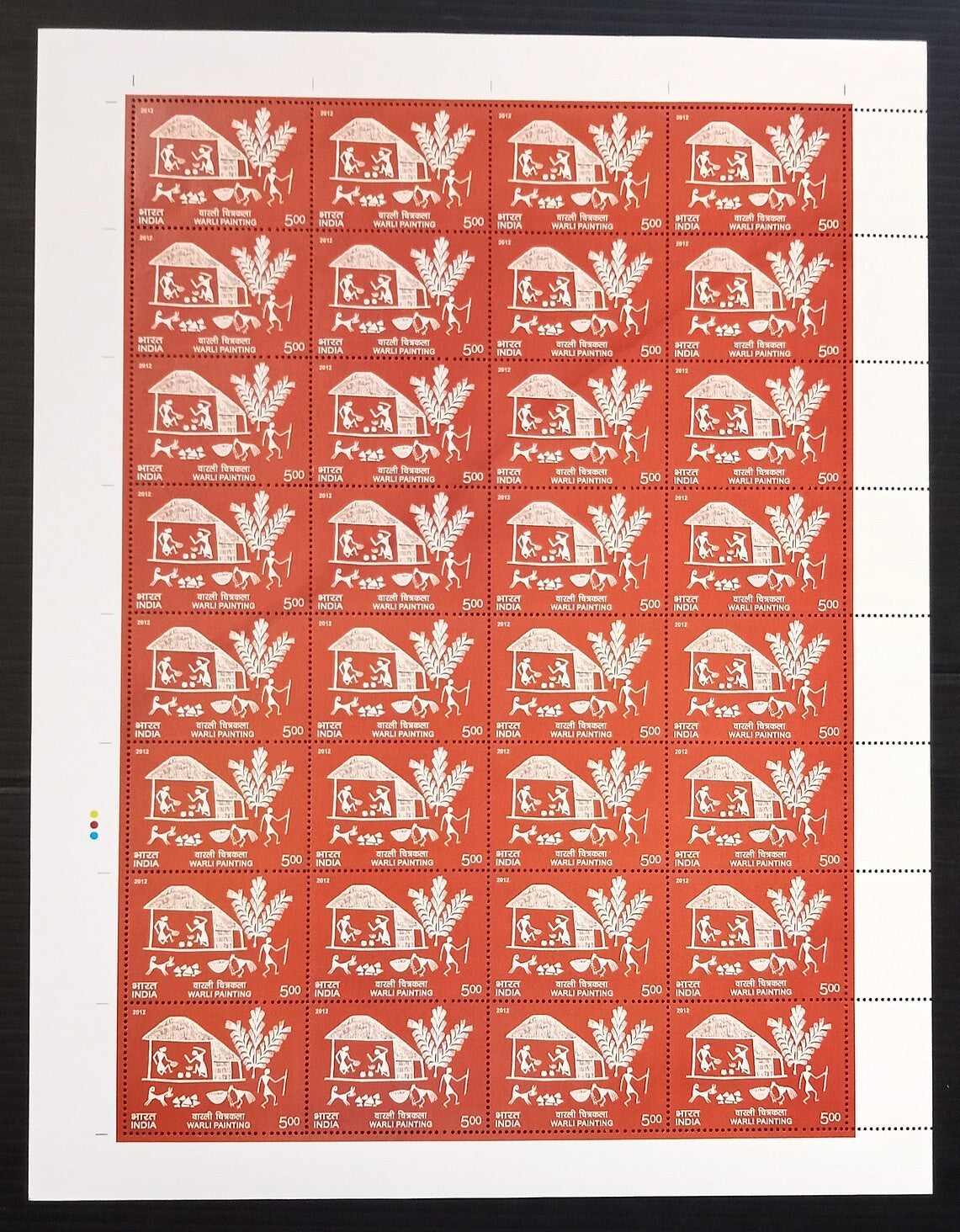 India 2012 Shekawati & Warli Paintings set of 2 sheets of 32 MNH