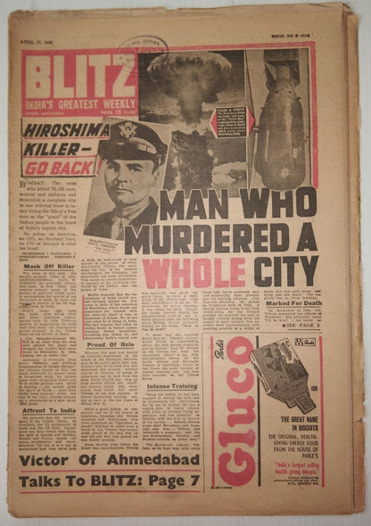 India Blitz April 1965 MAN WHO MURDERED A WHOLE CITY