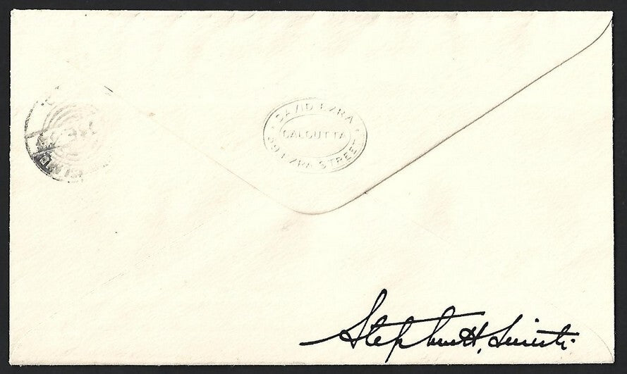 India ROCKET POST 1934 missive to Saugar Island Lighthouse sd Lighthouse Keeper