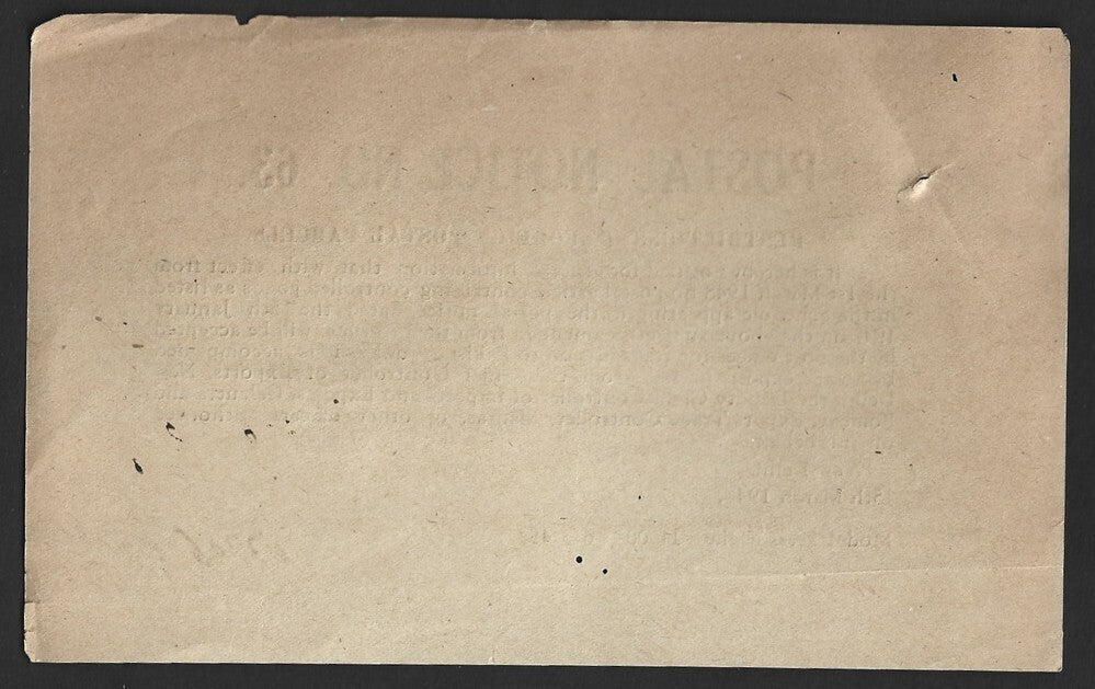 India POSTAL NOTICE 15 Mar 1948 Restrictions on Foreign Postal Parcels