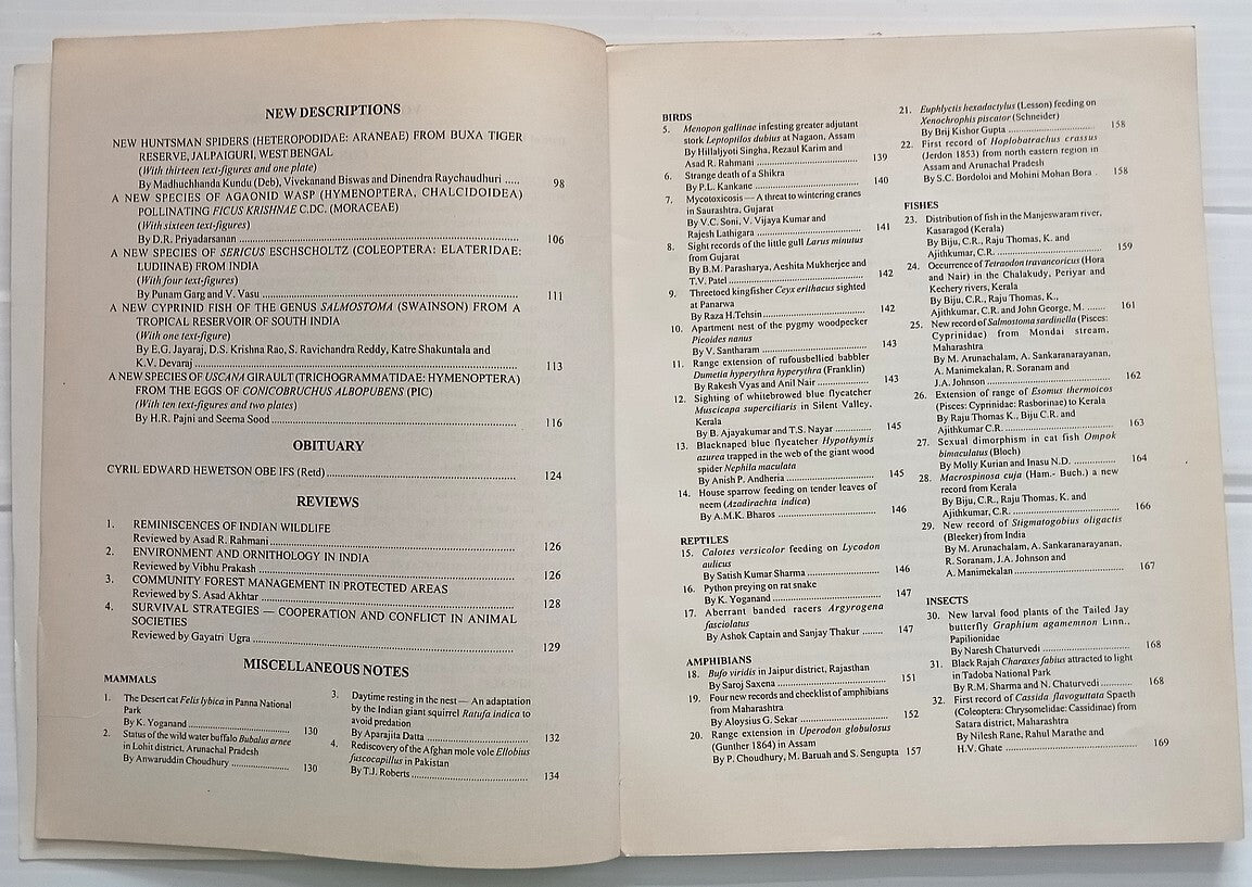 AOP India JOURNAL OF THE BOMBAY NATURAL HISTORY SOCIETY April 1999