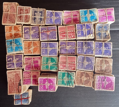 India 1949-58 Definatives Bundle Assortment used (14500 stamps)