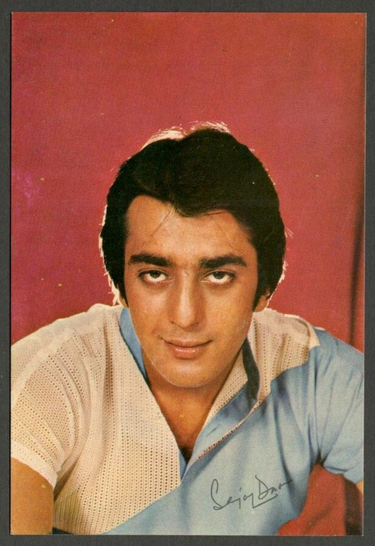  India Bollywood vintage postcard with facsimile signature SANJAY DUTT ELAR 510