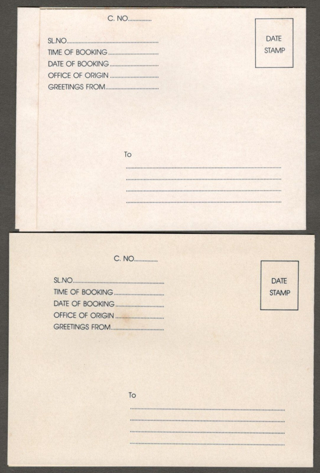 (AOP) India greeting telegrams & envelopes (8)