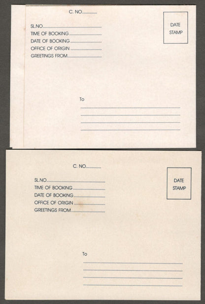 (AOP) India greeting telegrams & envelopes (8)