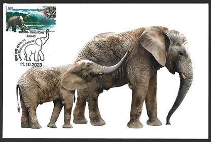 India 2023 LEMRU ELEPHANT RESERVE Special covers (5)