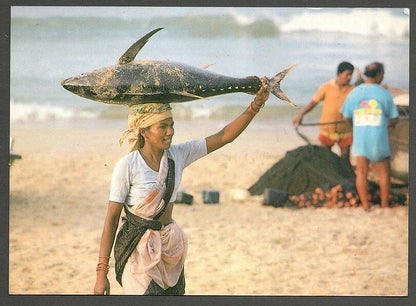 AOP India Goa Fish vintage Auroville postcards (3)