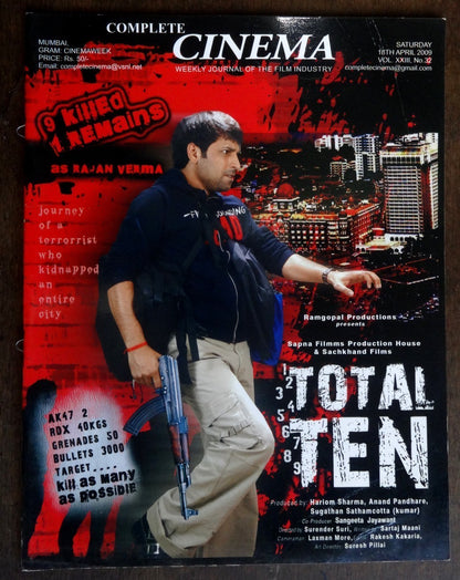 Bollywood Trade magazine COMPLETE CINEMA 18 Apr 2009 issue TOTAL 10 cover