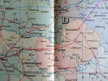 AOP India 1991 A Road Guide To Maharashtra Map 