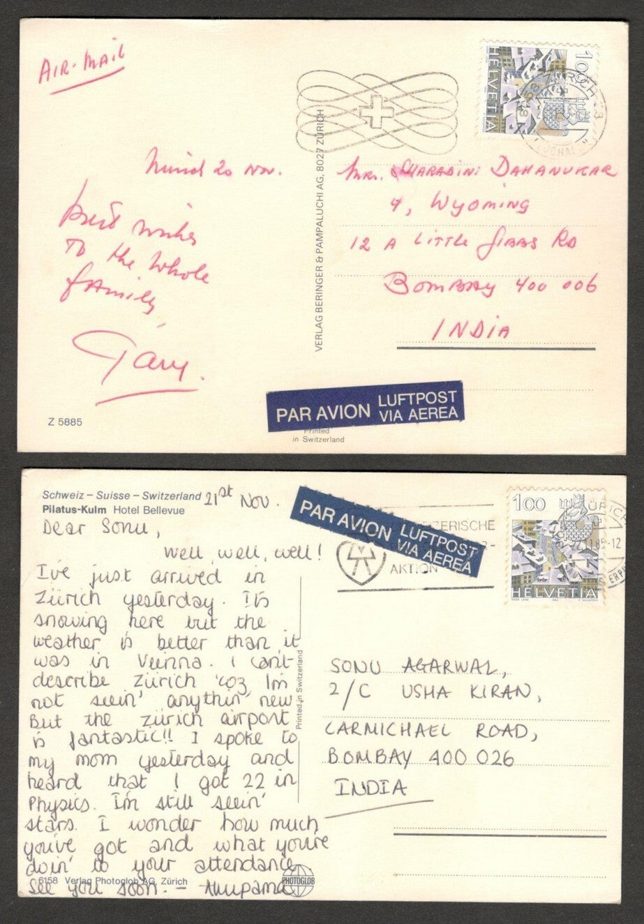 AOP India incoming postcards from many different countries (10)