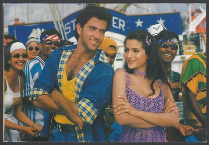 AOP India Bollywood vintage postcard - AMISHA PATEL & HRITHIK ROSHAN