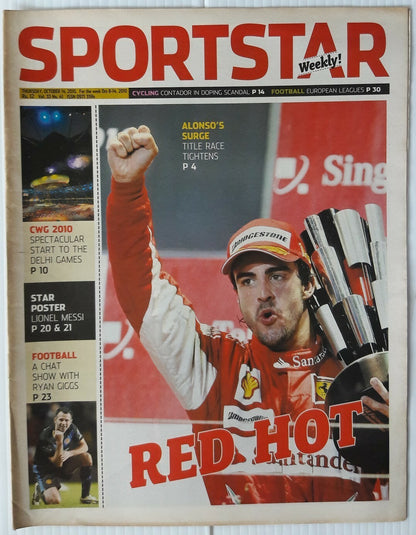 India Sportstar 2006-10 RACING cover issues 10” X 13” (5)