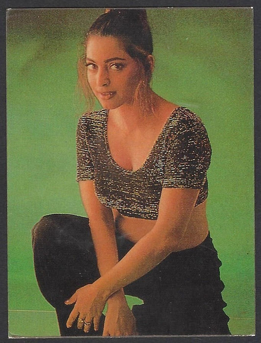 AOP Bollywood India promotional mini postcard (3x4 inches) JUHI CHAWLA